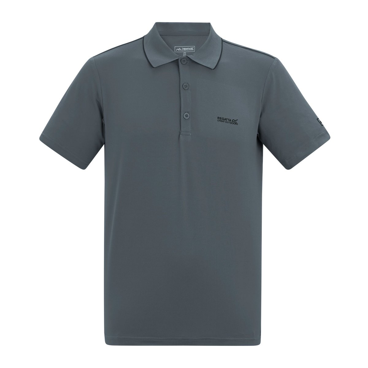 Polo extensible motif/style logo brodé MAVERIK gris foncé, REGATTA