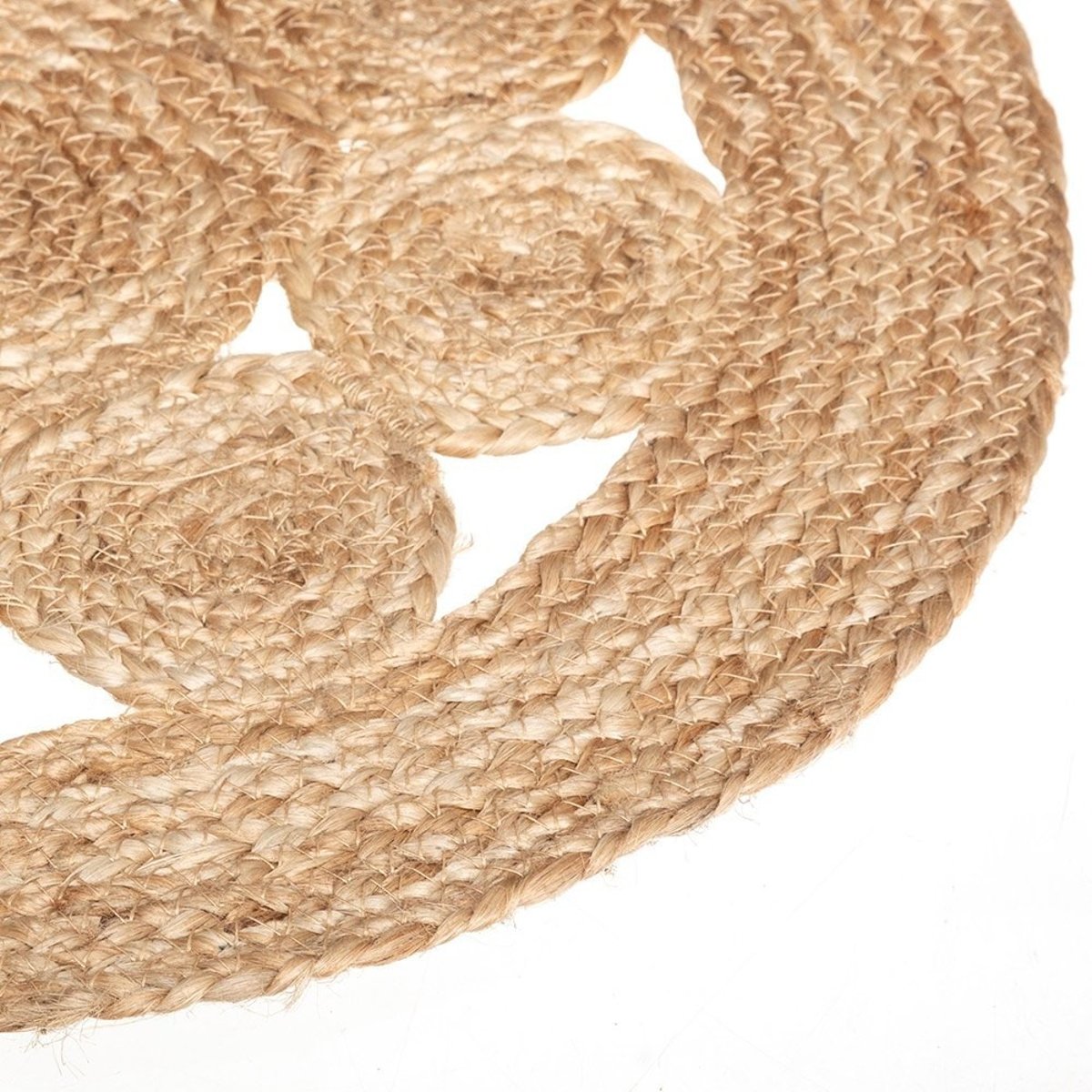 Set de table en jute ajourée D38 beige, ATMOSPHERA