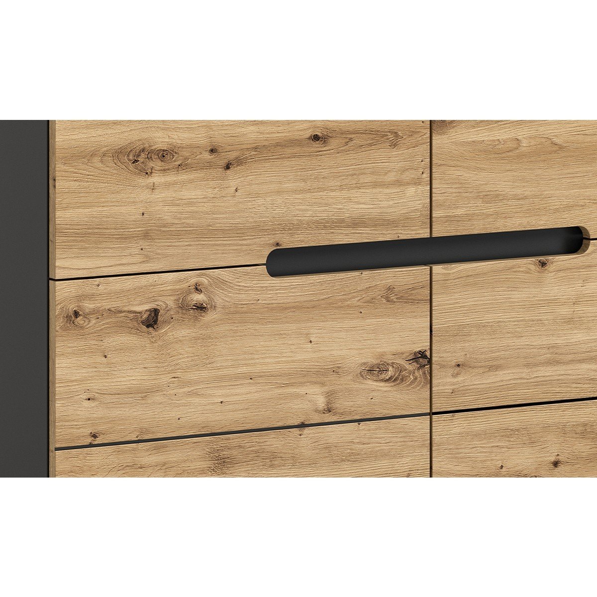 Commode 2 portes et 2 tiroirs L100 cm - CANU bois clair, CALICOSY