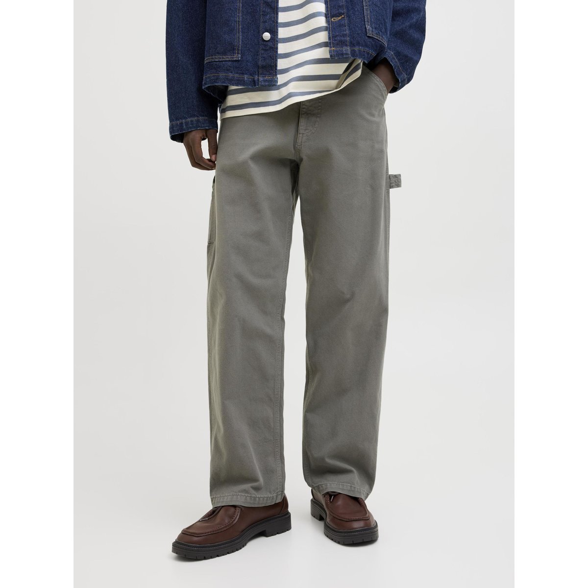 Pantalon Worker grise - mulled basil 1, JACK & JONES