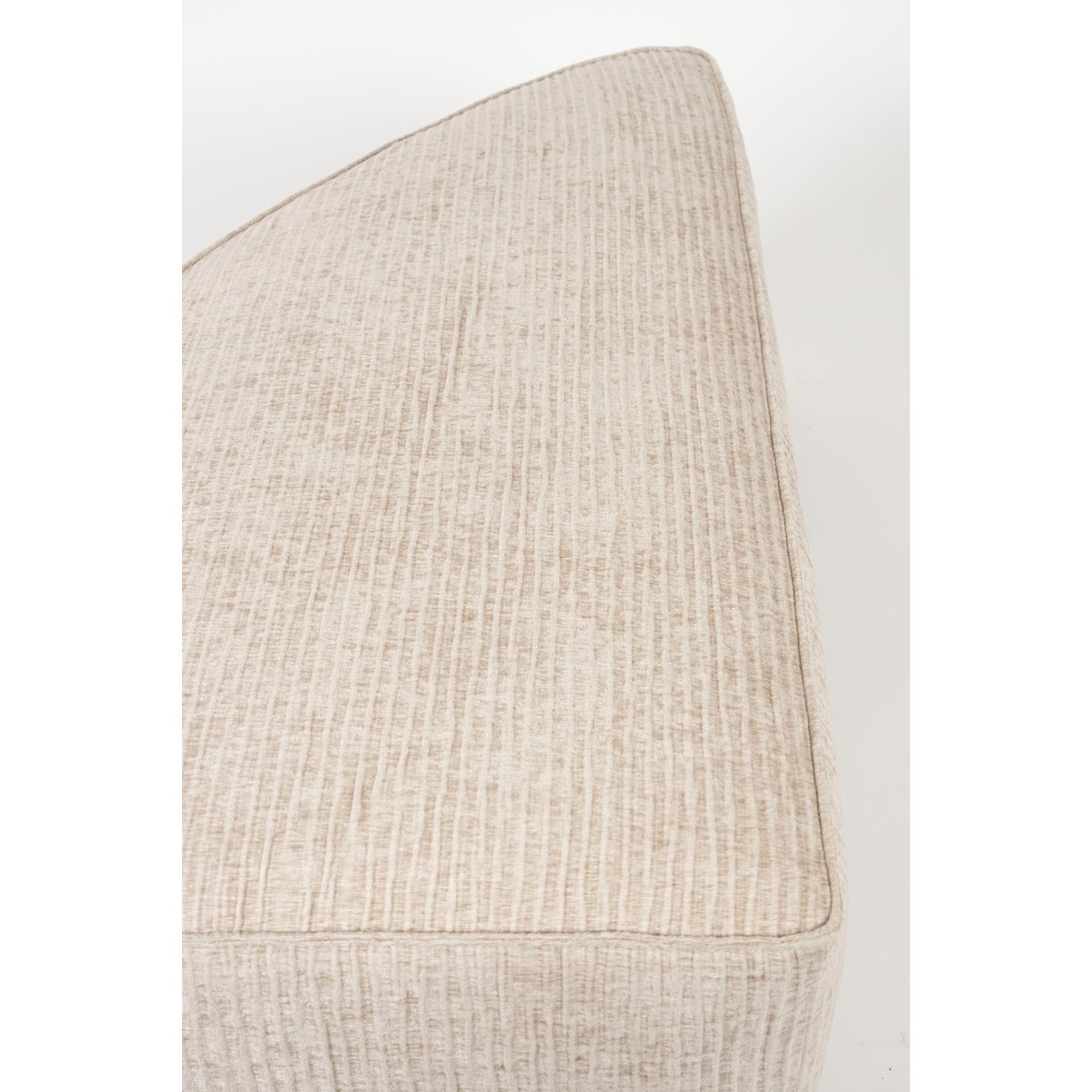 Pouf élément droit 1 place en tissu HUNTER ELEMENT beige, ZUIVER
