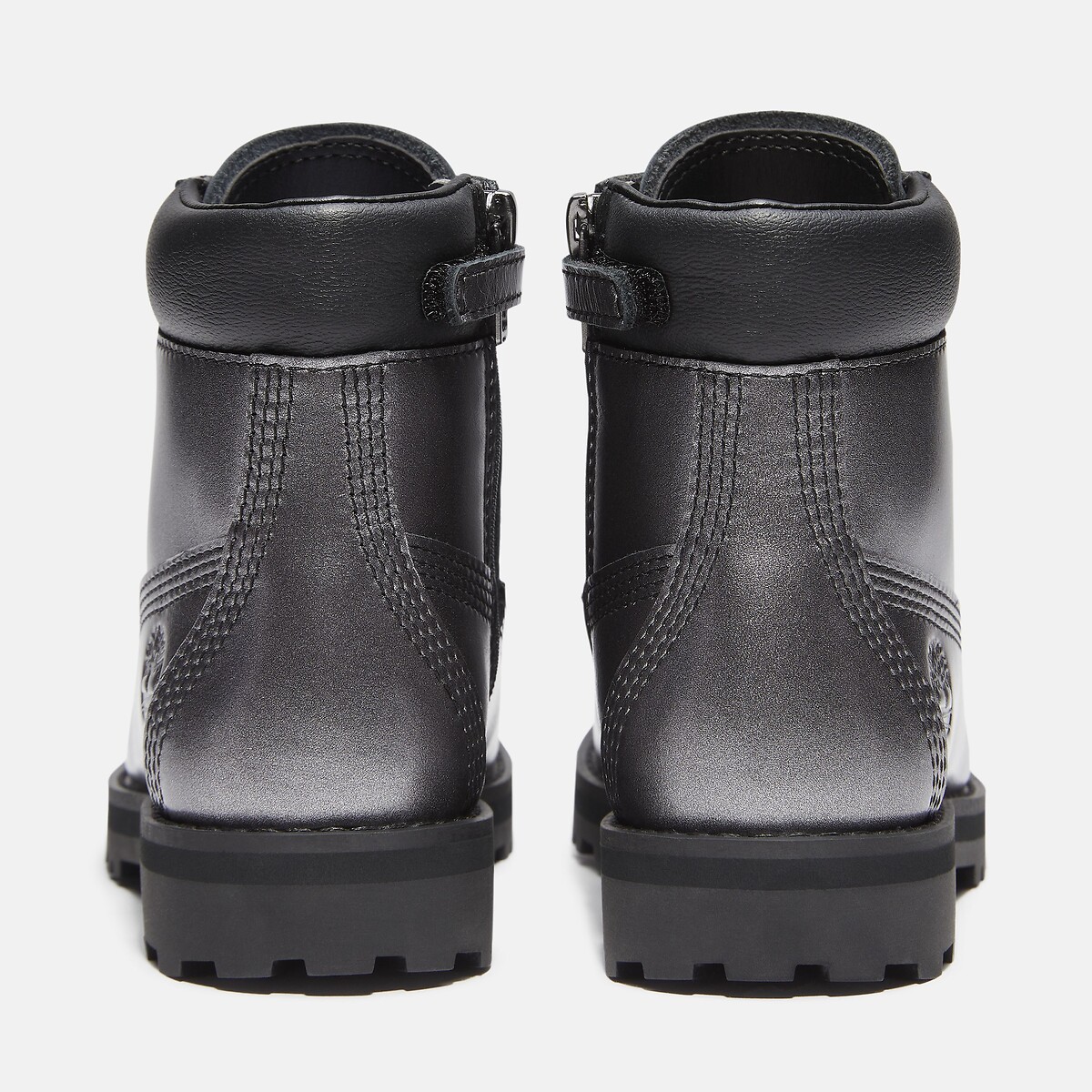 Bottines à lacets avec zip COURMA KID MID LACE argenté, TIMBERLAND