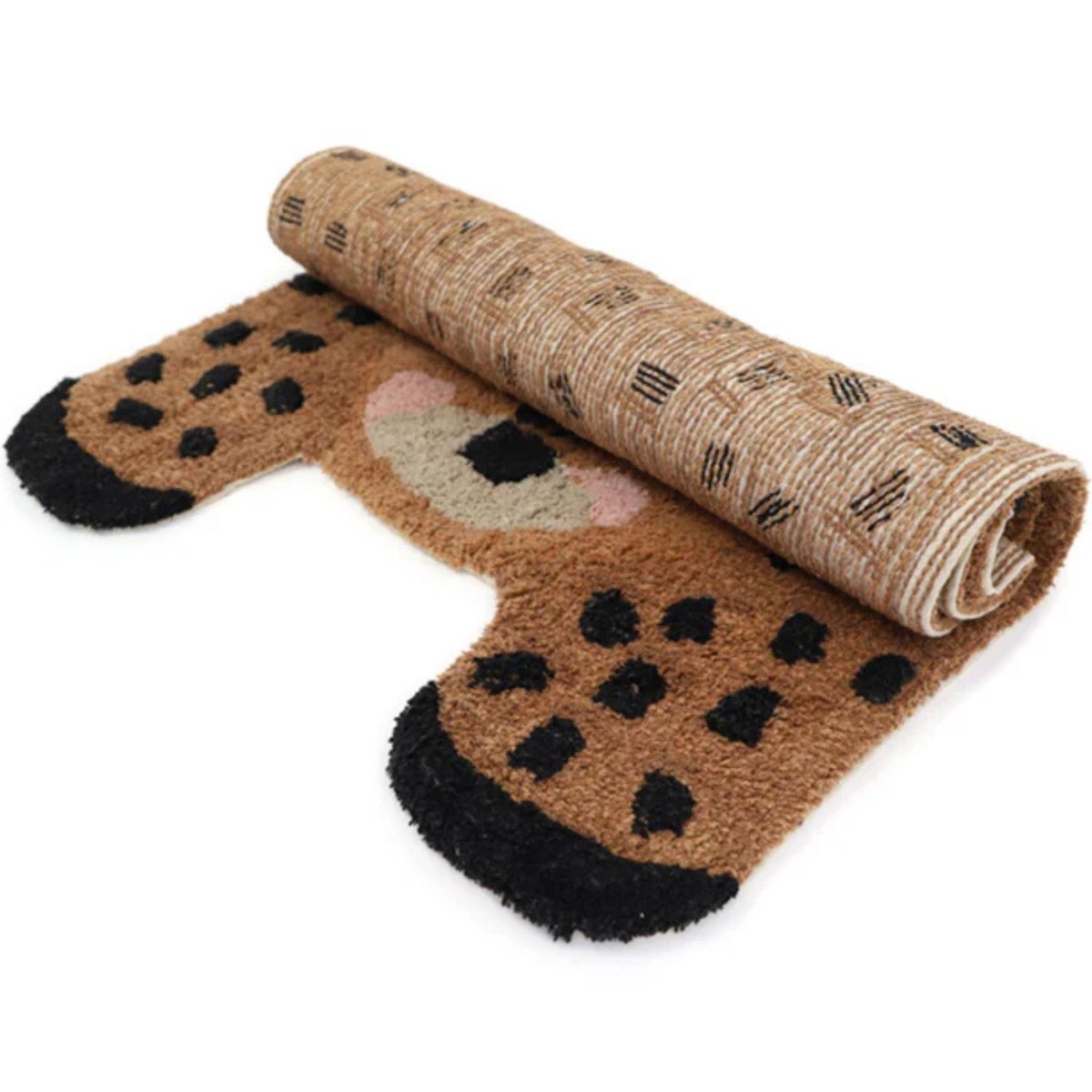 Tapis Little Cheetah marron, noir écru, NATTIOT