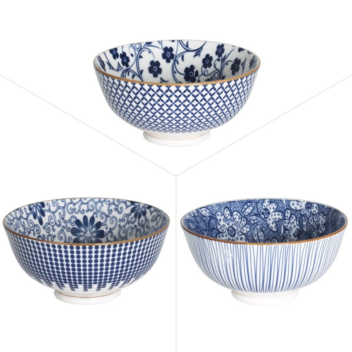 Coupelle évasée Sichuan 12 cm (lot de 3) bleu, TABLE PASSION