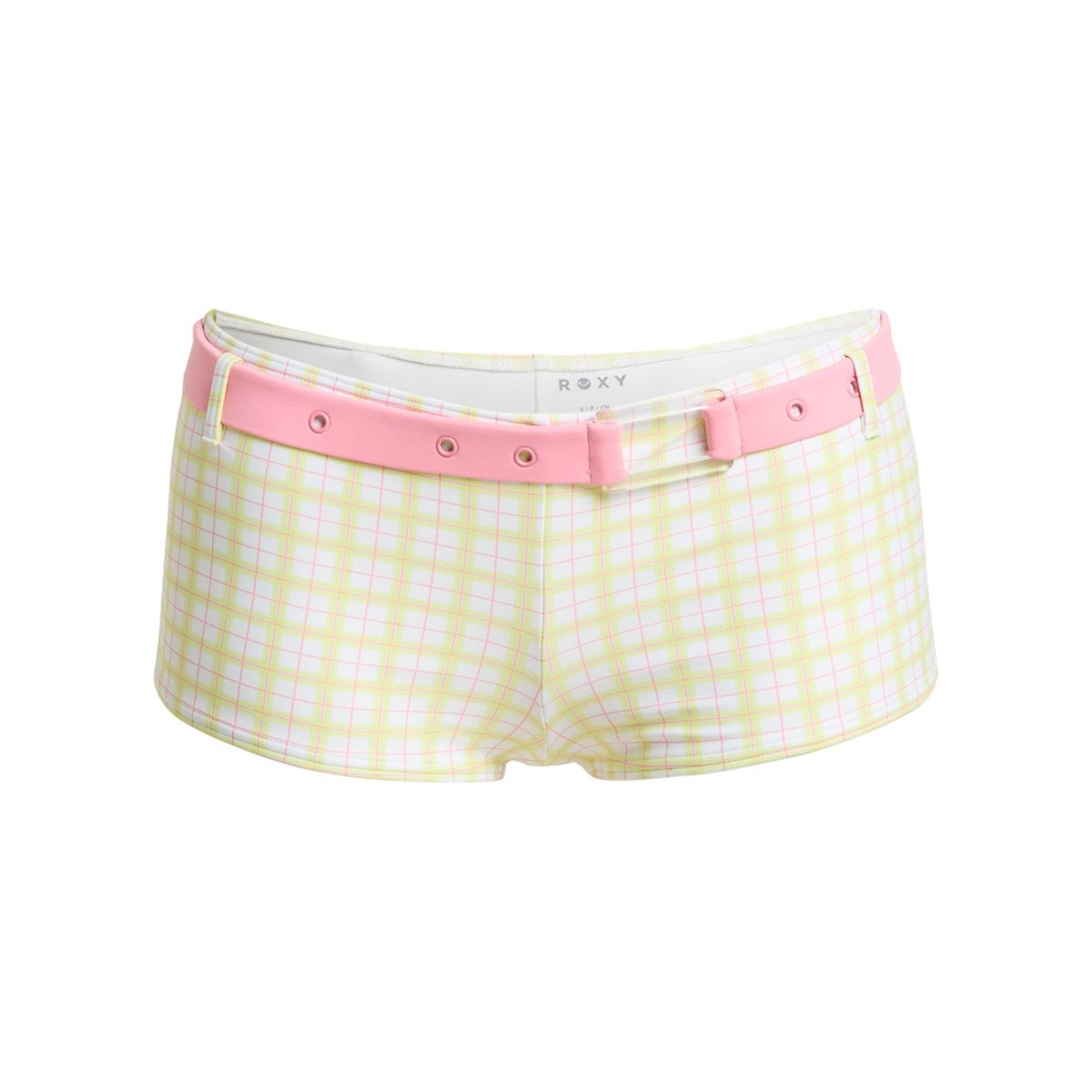 Bas de maillot de bain culotte bikini Shorty THE SWELL CLASSIC SHORTY. blanc cloud dancer swell plaid, ROXY