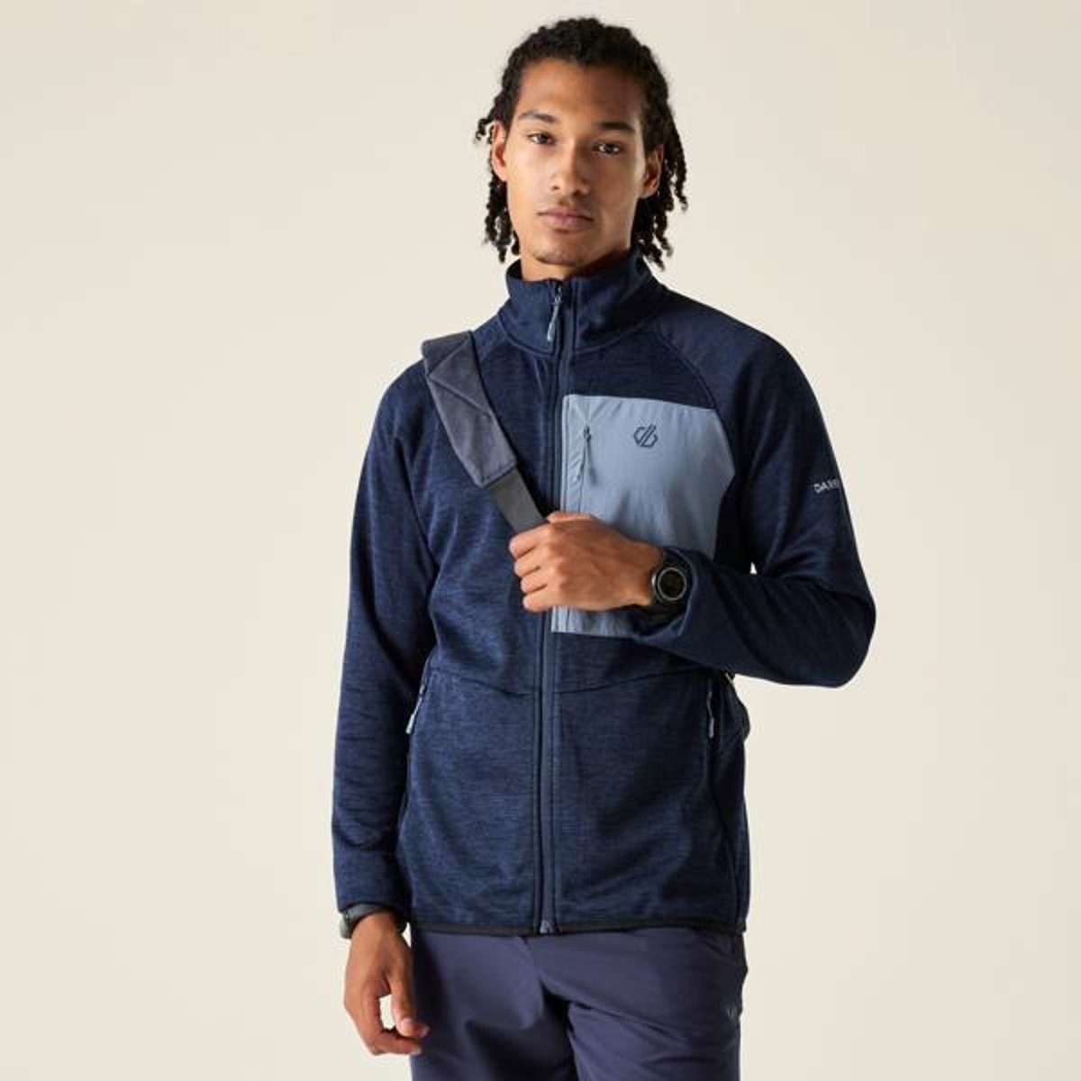 Veste polaire col montant TORREK bleu marine / bleu gris, DARE 2B
