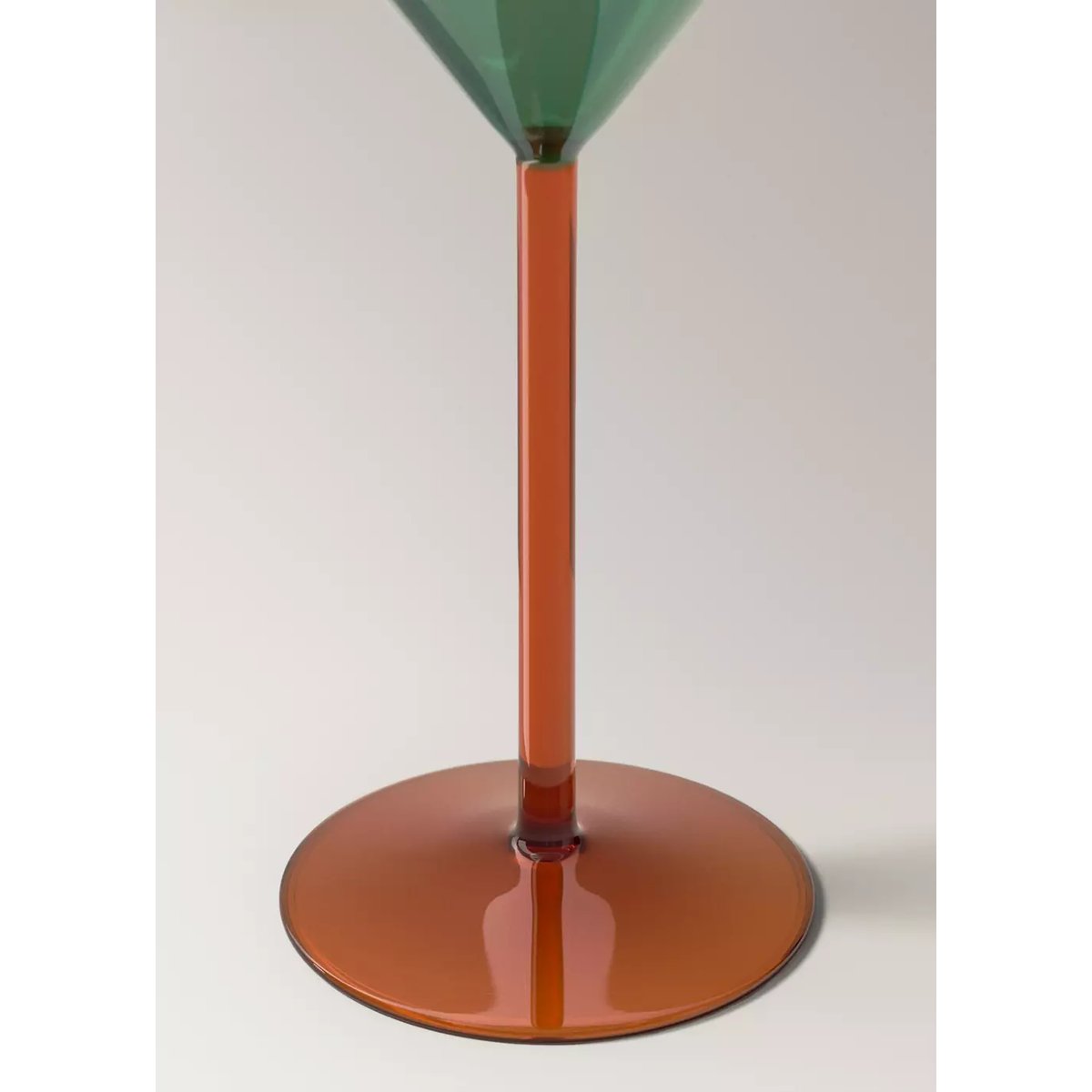 Verre à cocktail en bicolore orange, MANGO HOME