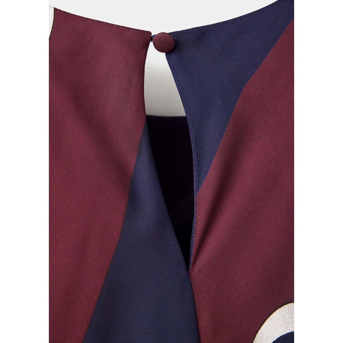 Robe halter imprimé chaînes bleu marine, MANGO