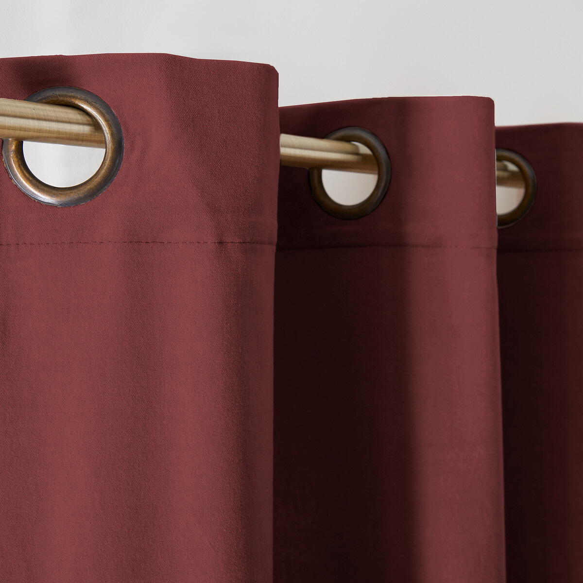 Rideau velours œillets Velvet grenat, LA REDOUTE INTERIEURS