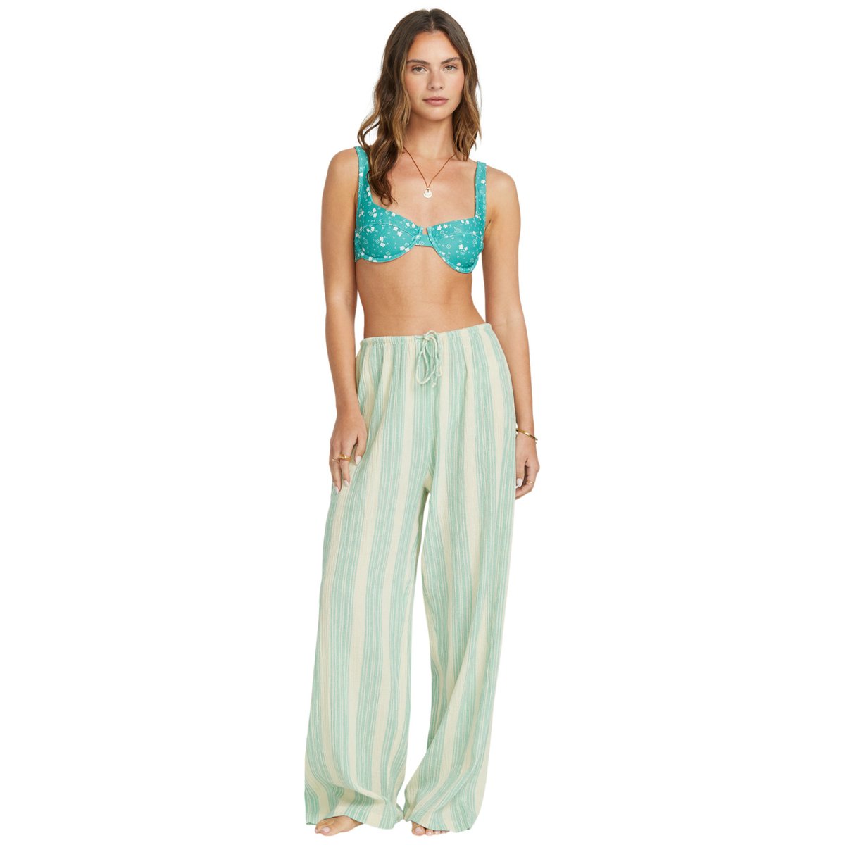 Pantalon à taille élastique SUNNY DAZE vert island green, BILLABONG