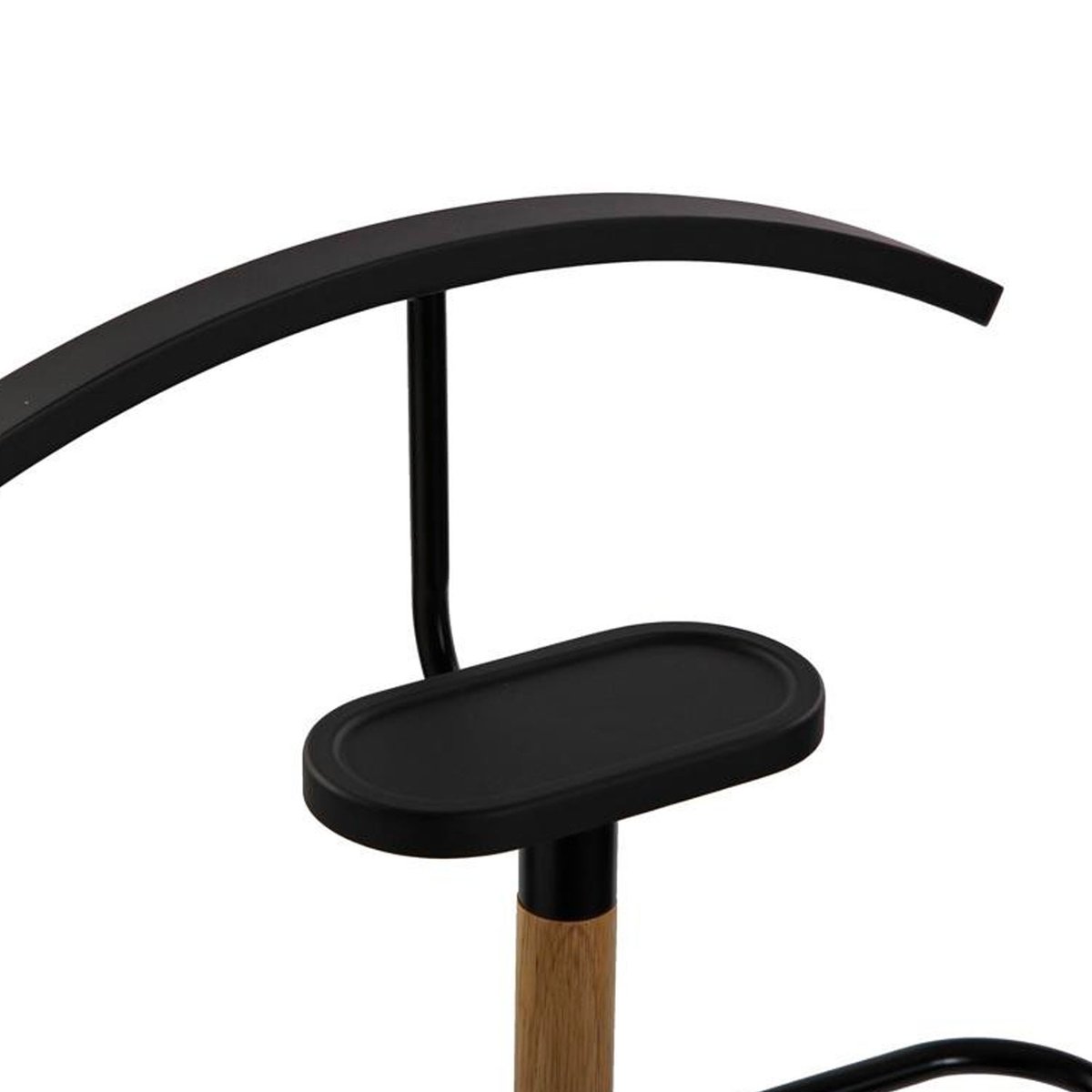 Valet de nuit bois et noir 46.5x29x112cm noir, VERSA