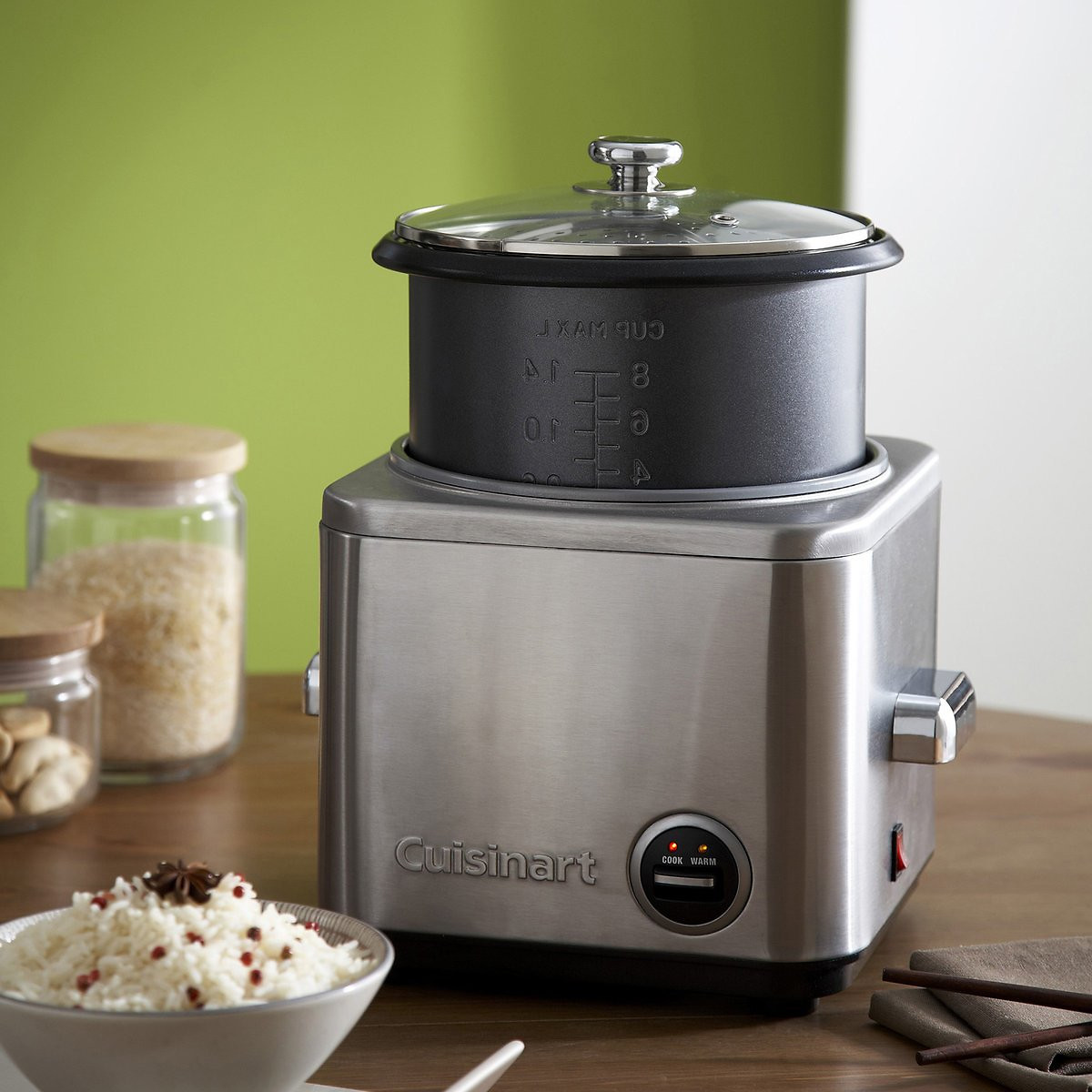 Rijstkoker CRC400E brossed staal, CUISINART