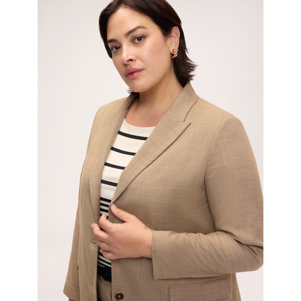 Blazer chiné beige, FIORELLA RUBINO