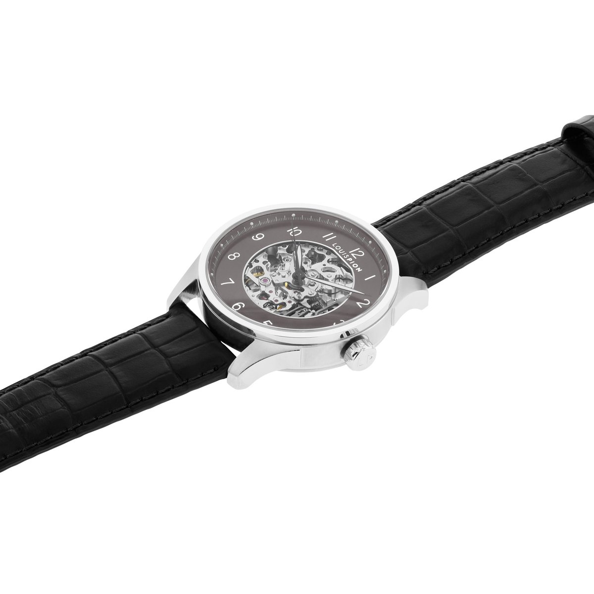 Montre Analogique  LUCAS argenté gris noir, LOUIS PION