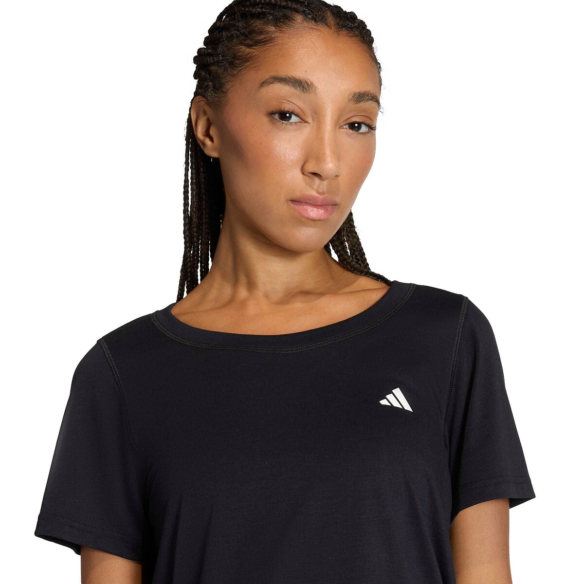 T-shirt de sport col rond Essentials noir, adidas Performance