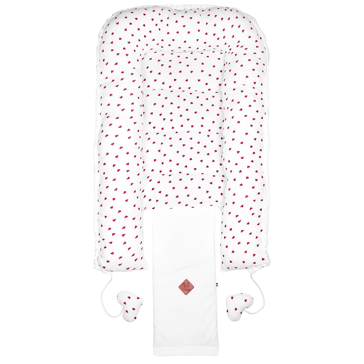 Cocon nid bébé matelassé réducteur de lit LOVIO rouge, SEVIRA KIDS