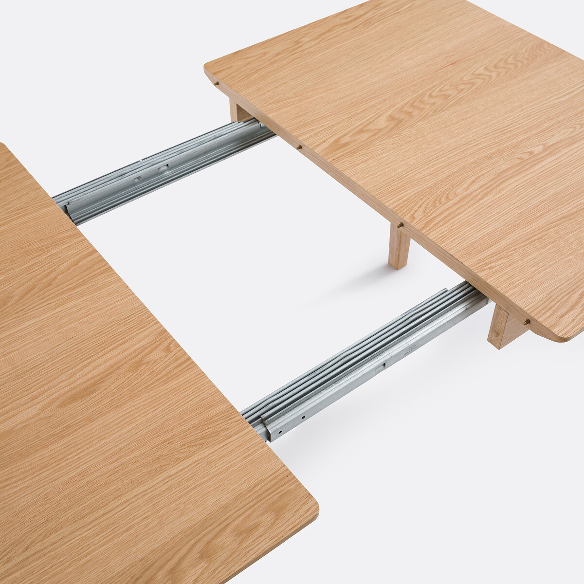 Mesa de comedor extensible de chapado de roble, de 4 a 10 cubiertos, TIOGA color roble, LA REDOUTE INTERIEURS