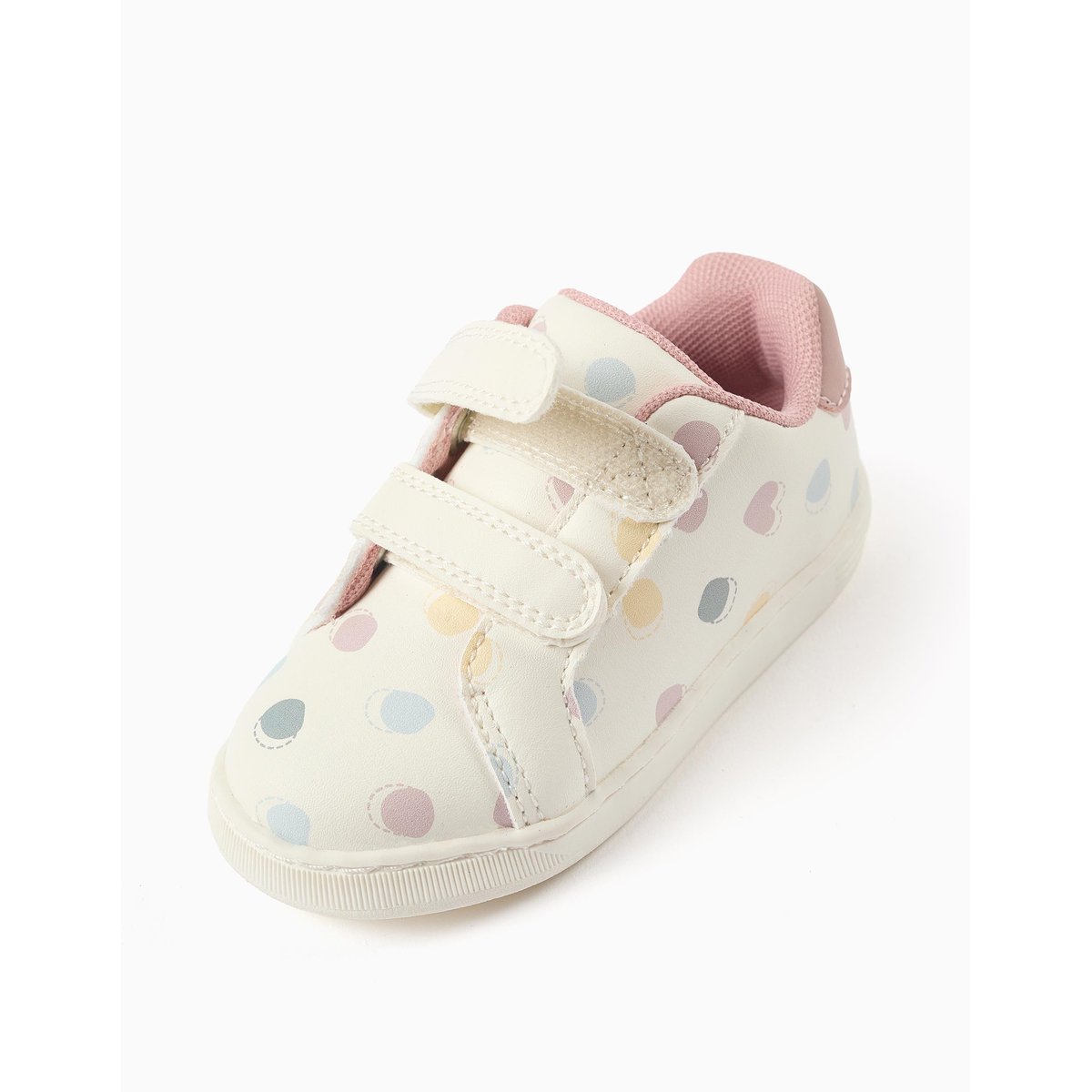Baskets à scratch avec motif à pois mauve clair, ZIPPY