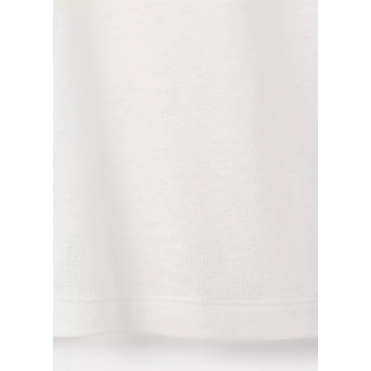 T-shirt slim fit en mélange de lin blanc, MANGO MAN
