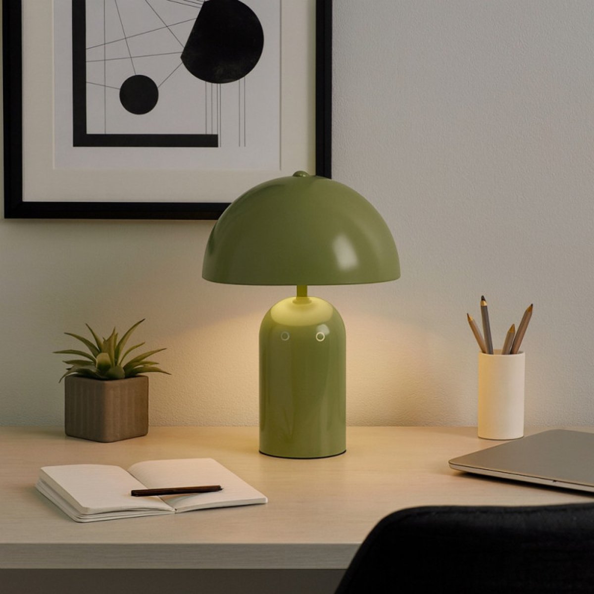 Lampe à poser Atomic métal vert vert, MILLUMINE