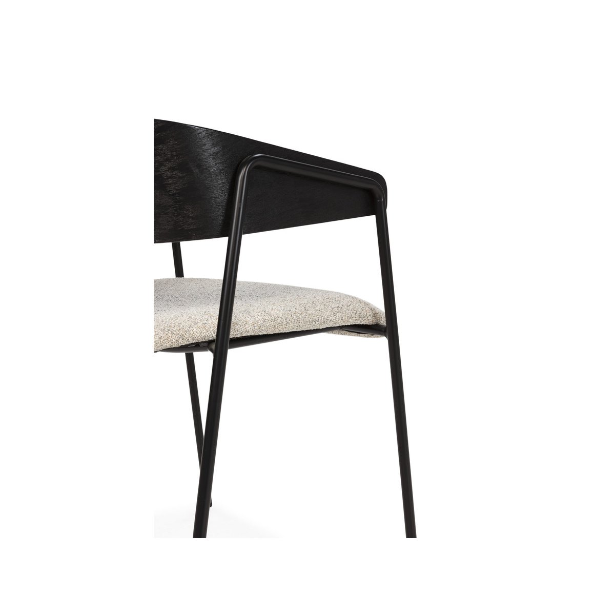 Chaise tissu texturé, SOREN noir, BOBOCHIC