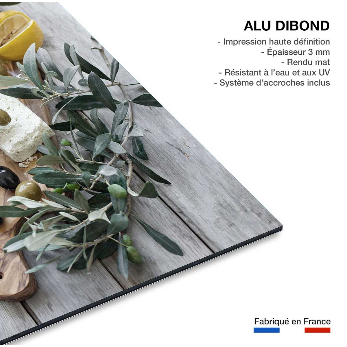Tableau régime crétois tableau alu dibond, HEXOA