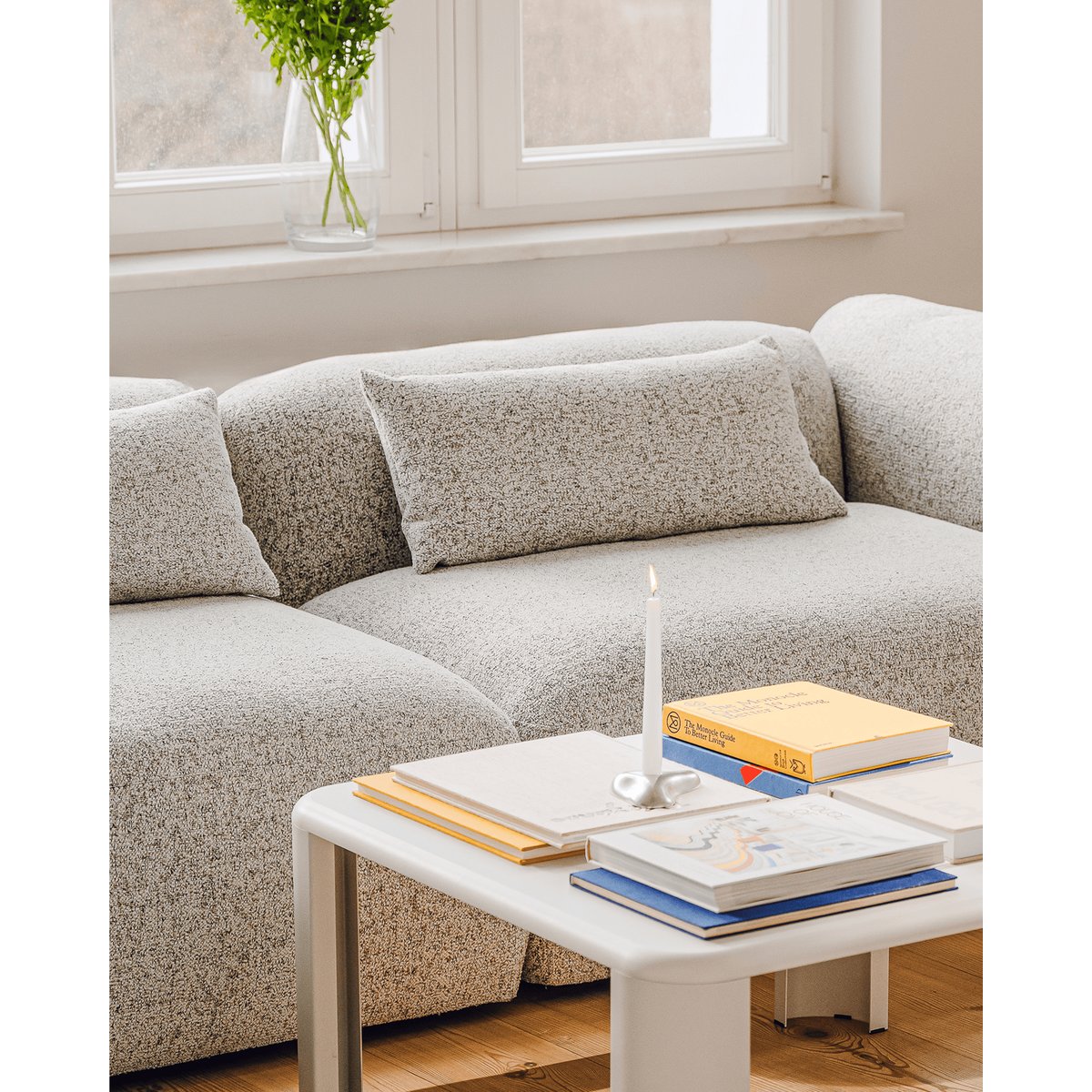 Coussin Yaro lot de 2 clay grey mélange, NOO.MA
