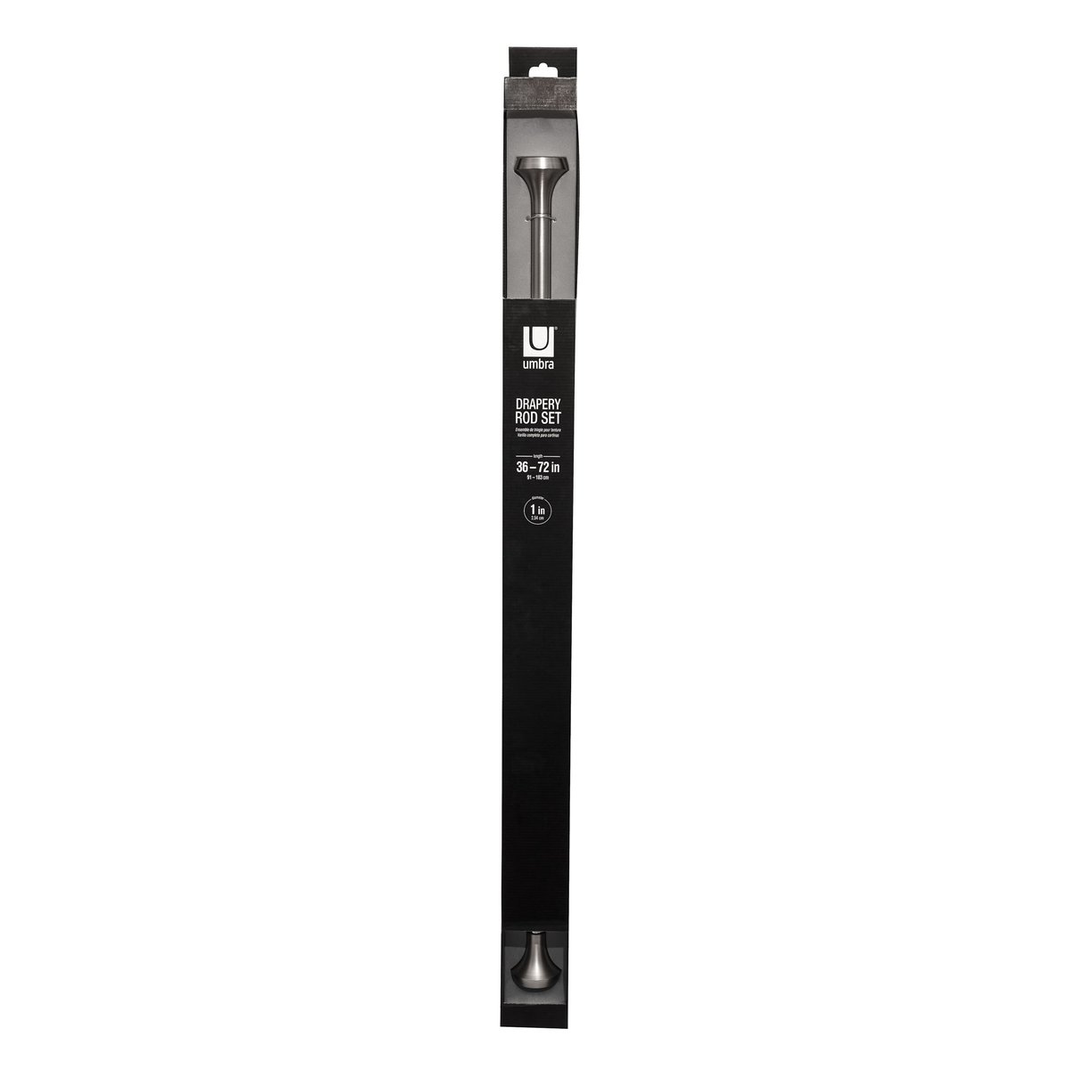 Tringle à rideaux extensible ELLA argent, UMBRA