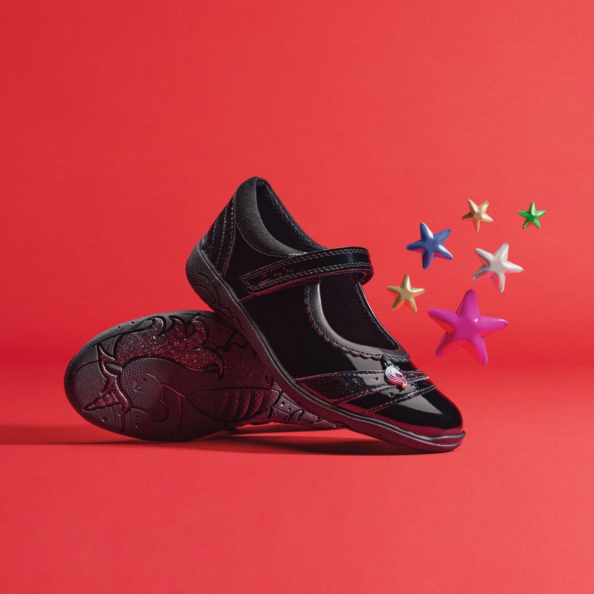 Ballerines Brevet Ajustement Étroit RELDA SPARK K noir, CLARKS