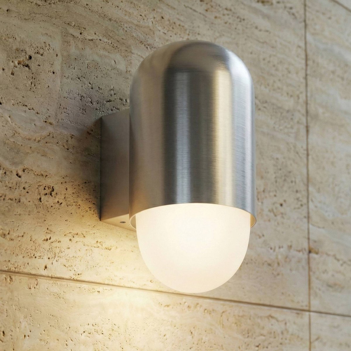 Applique extérieure en aluminium moderne aluminium, blanc, LINDBY
