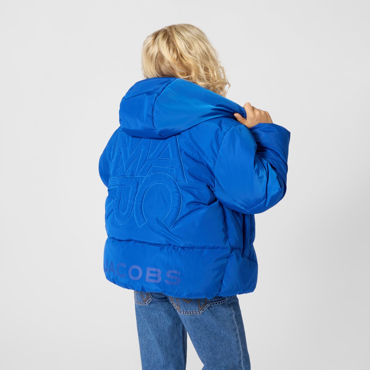 Doudoune à capuche bleu vif, MARC JACOBS