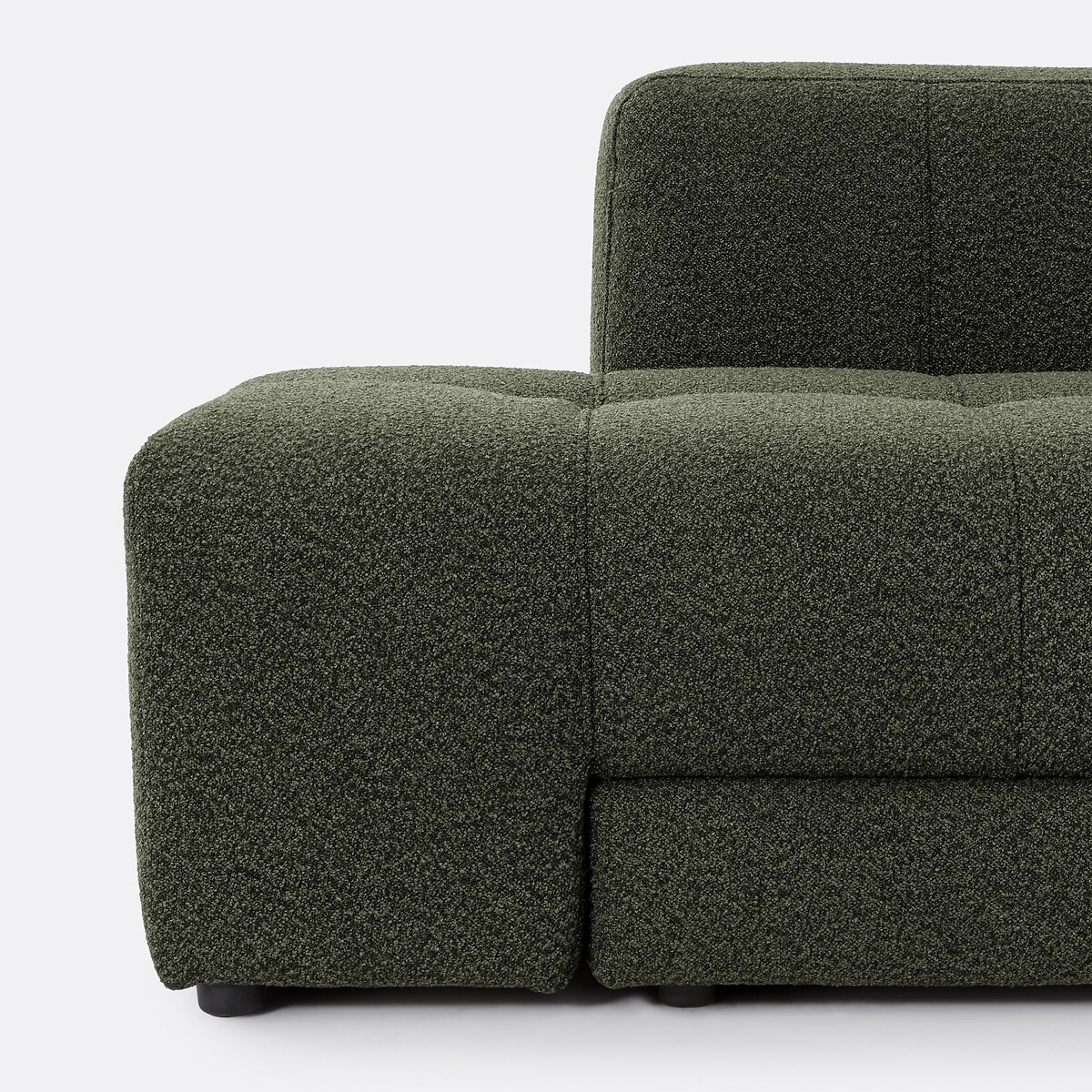 Banquette assise pivotante, gauche, modulable, en bouclette fine, FANO vert, LA REDOUTE INTERIEURS