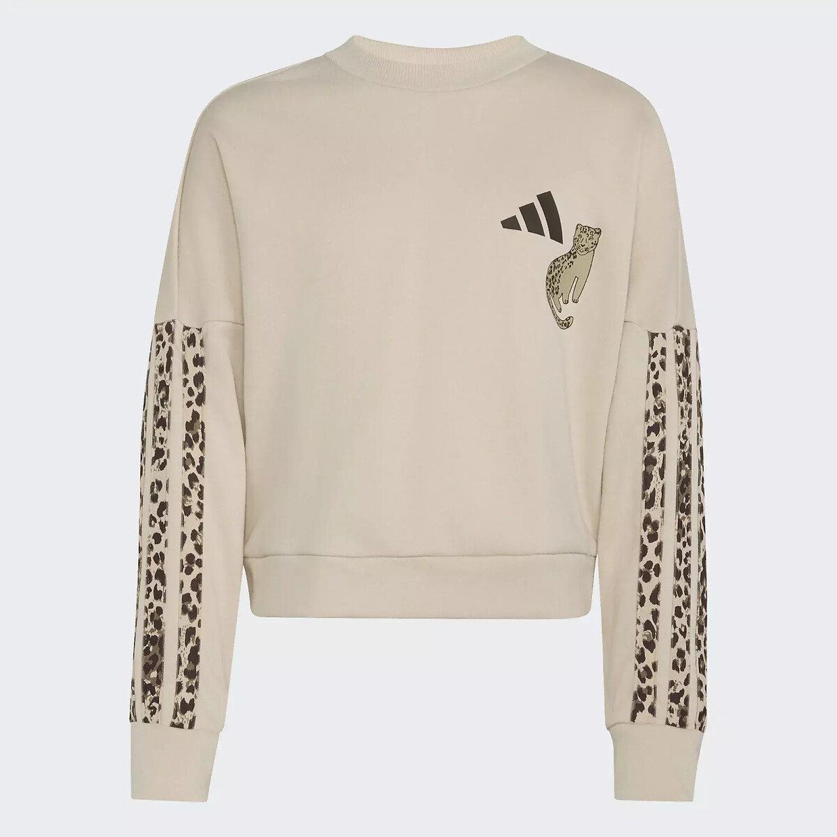 Fleece-Set mit Leopardenmuster beige, ADIDAS SPORTSWEAR