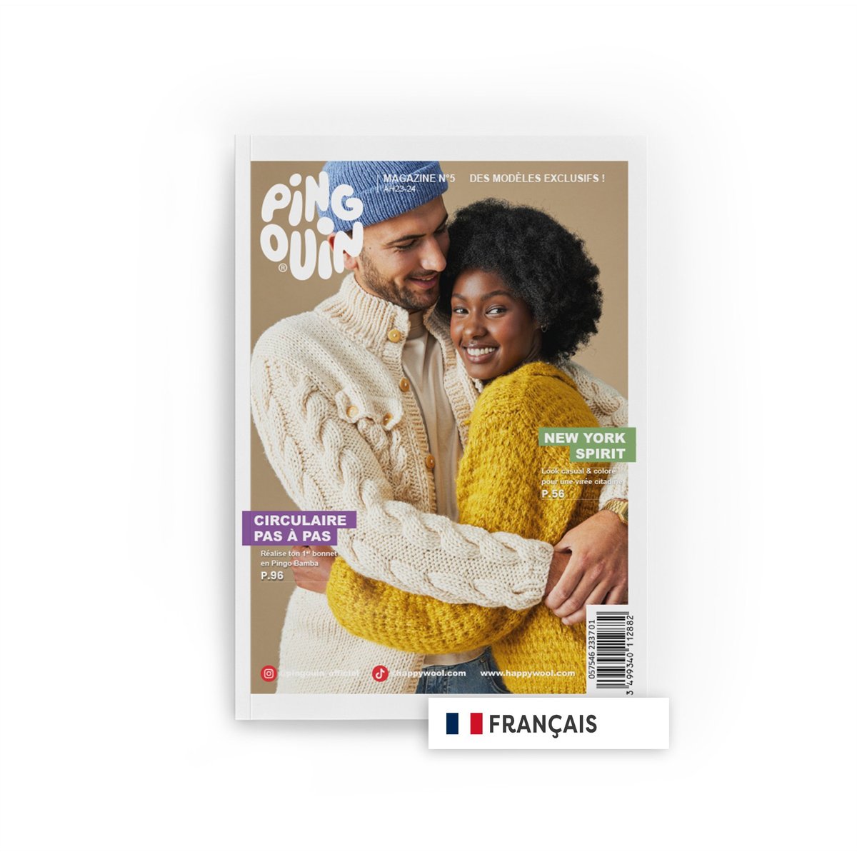 Magazine N°5 : 18 Modèles sans coloris, PINGOUIN