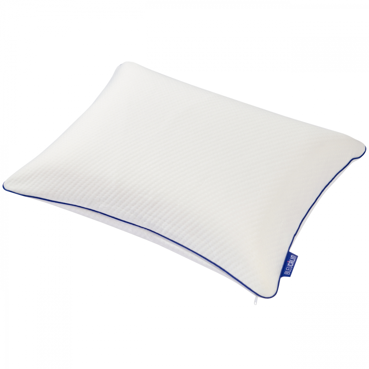 Oreiller ergonomique mousse mémoire de forme BIO blanc, BLEU CALIN