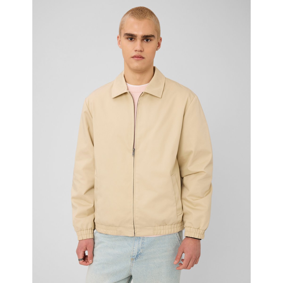 Blouson zippé blanc cassé, BZB