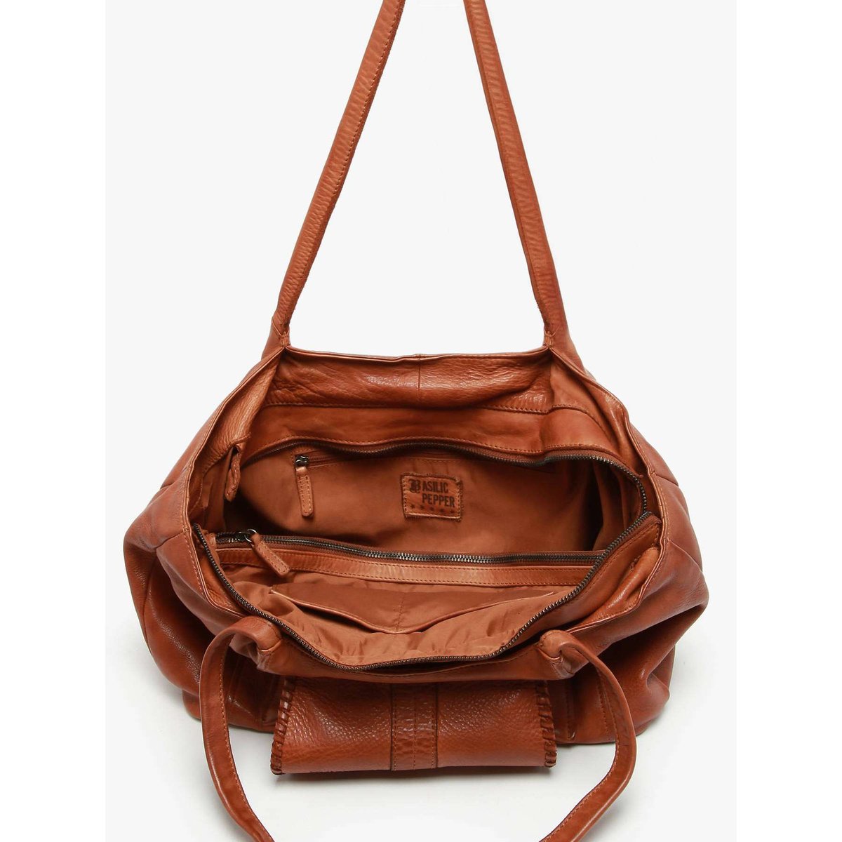 sac porté épaule Utility cuir tan, BASILIC PEPPER