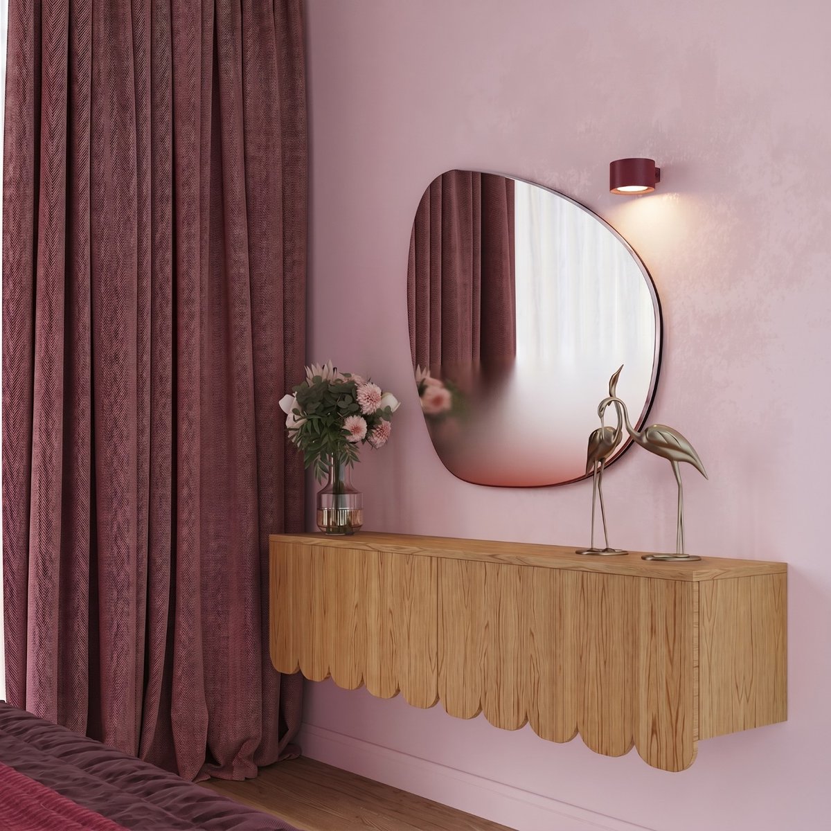 Applique murale Aluminium Bordeaux Gx53 1 MODO bordeaux, EDEN