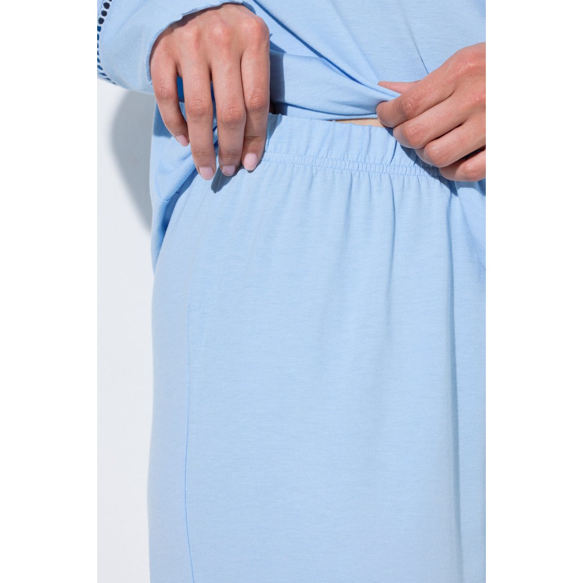 Pyjama à col rond et manches longues glace bleue, ULLA POPKEN
