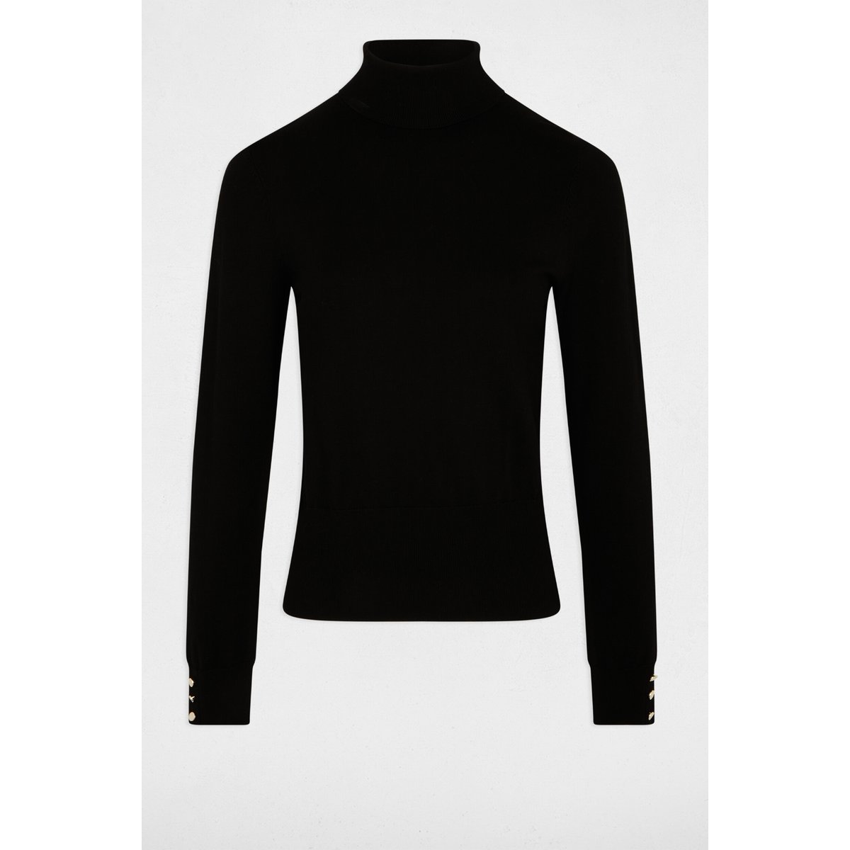 Pull col roulé noir, MORGAN