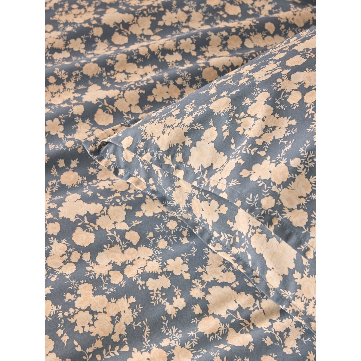 Taie d'oreiller percale de coton "Lisbeth" bleu, CYRILLUS