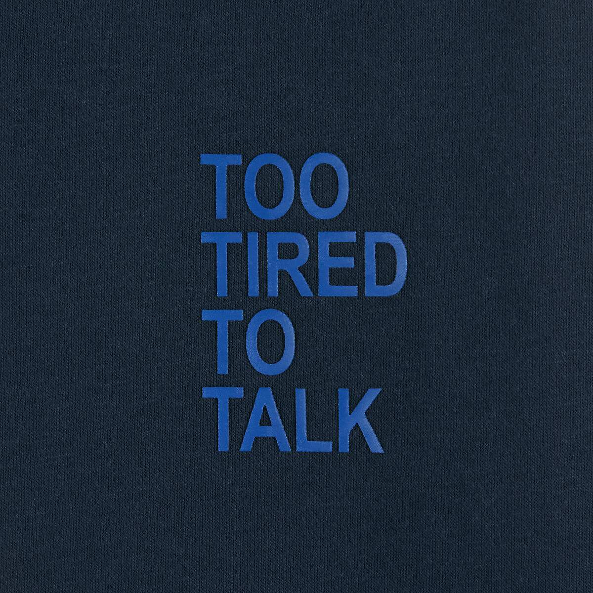 Fleece Pyjamas with Slogan navy, LA REDOUTE COLLECTIONS