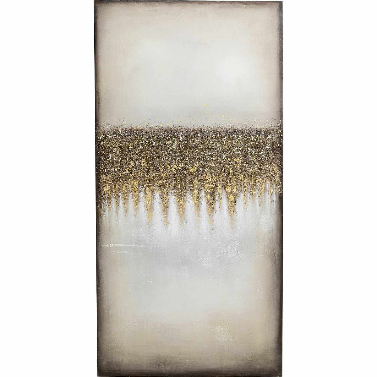 Tableau acrylique Abstract Fields 100x200cm doré, KARE DESIGN