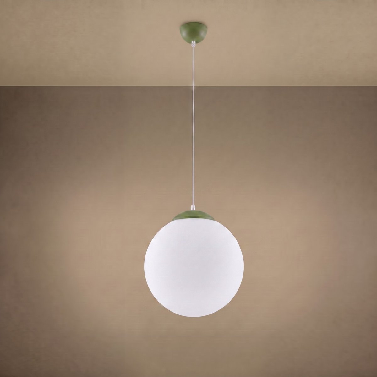 Suspension Acier Vert Olive E27 1 Ugo vert olive, EDEN