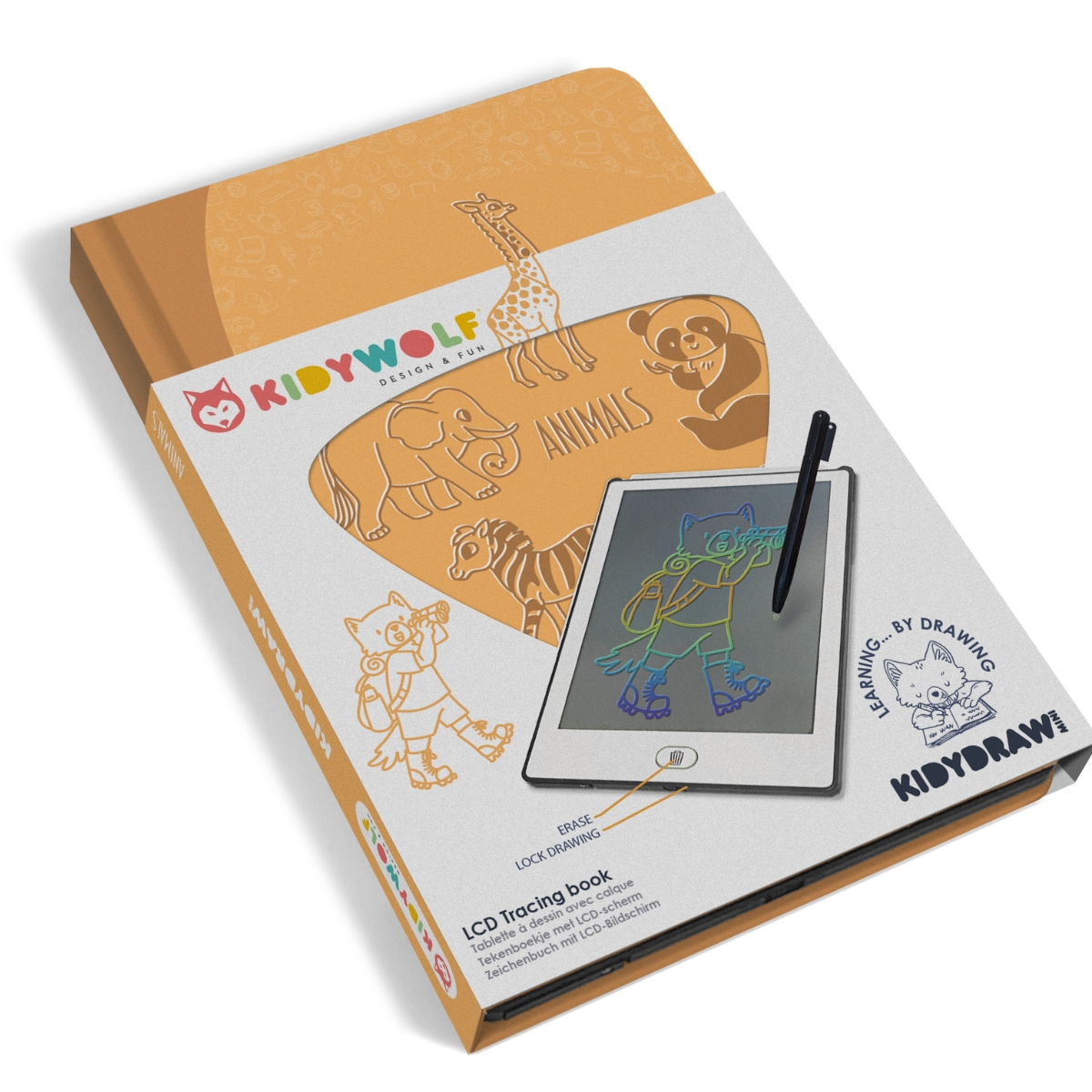 Tablette à dessin orange, KIDYWOLF
