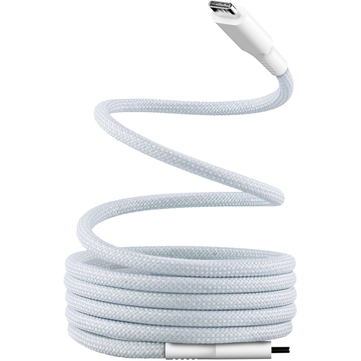 Câble de charge USB-C/USB-C 1.5m gaine aimantée bleu couleur unique, TNB