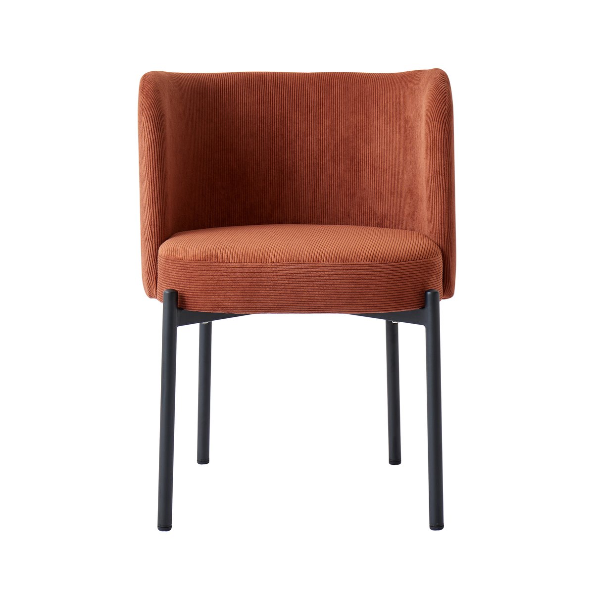 Lot de 2 chaises, velours côtelé, GRIMSTAD terracotta, NORDLYS
