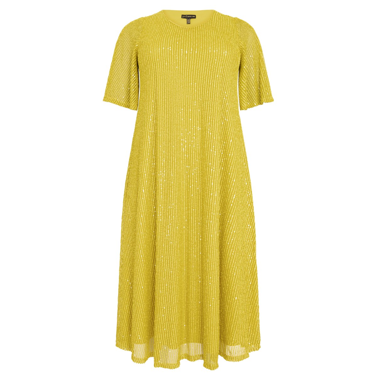 Robe ornementée de sequins / à sequins jaune, YOEK