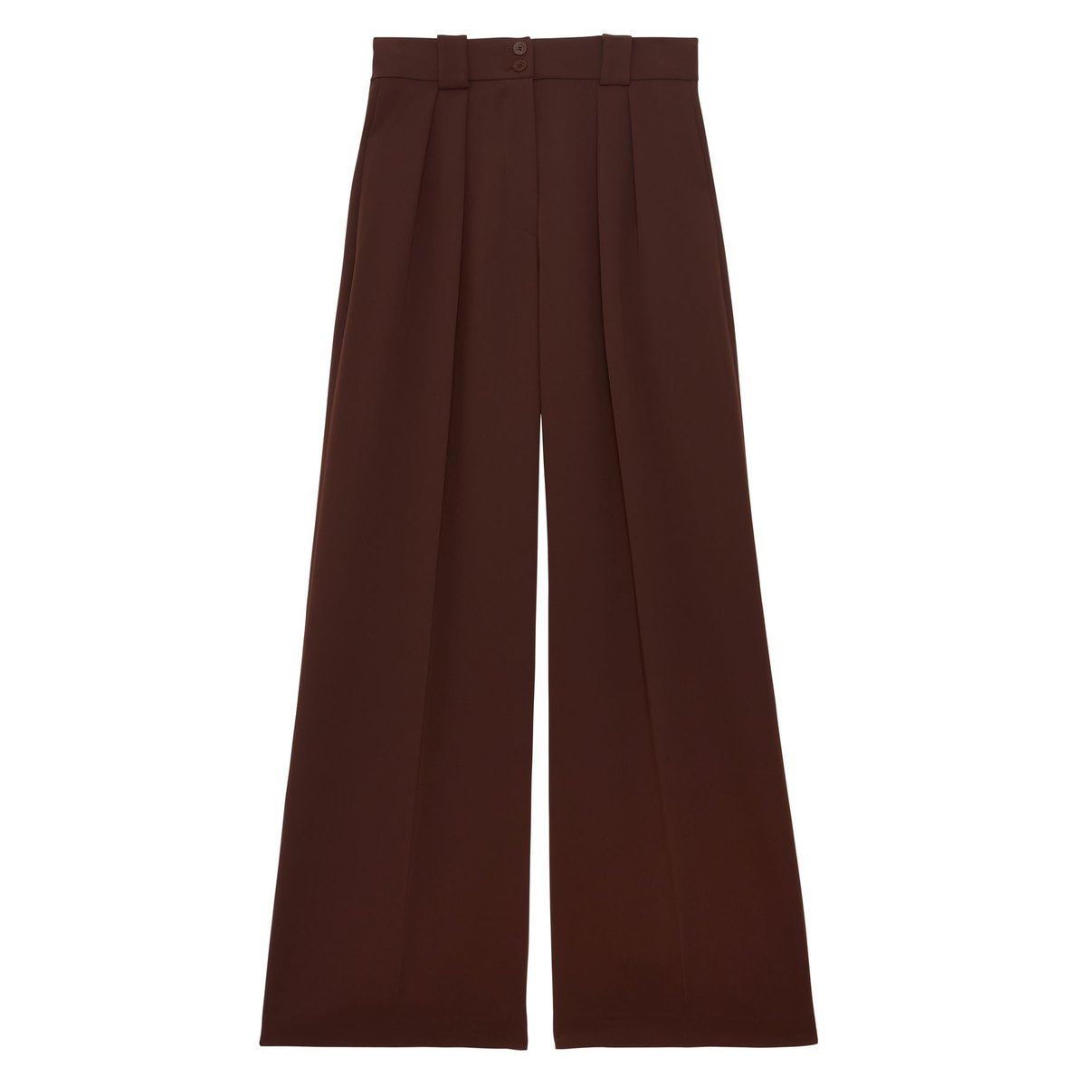 Pantalon à pinces Marlène marron, INES DE LA FRESSANGE PARIS