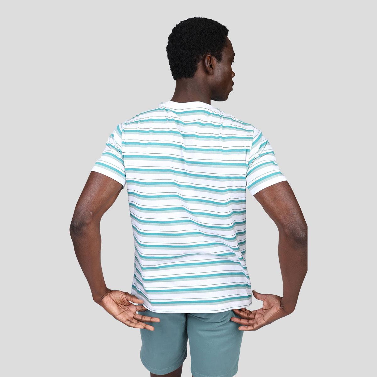 T-shirt rayé turquoise, MISE AU GREEN